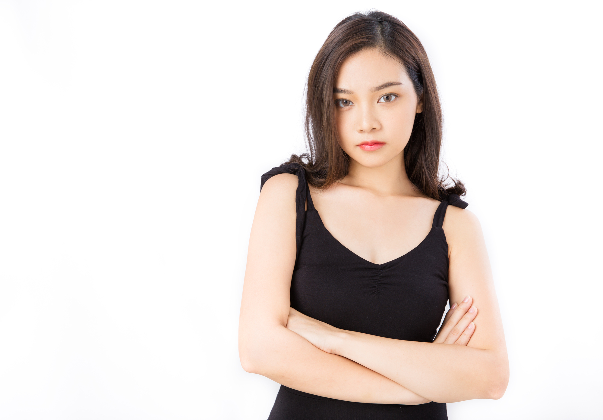 怒っている女性